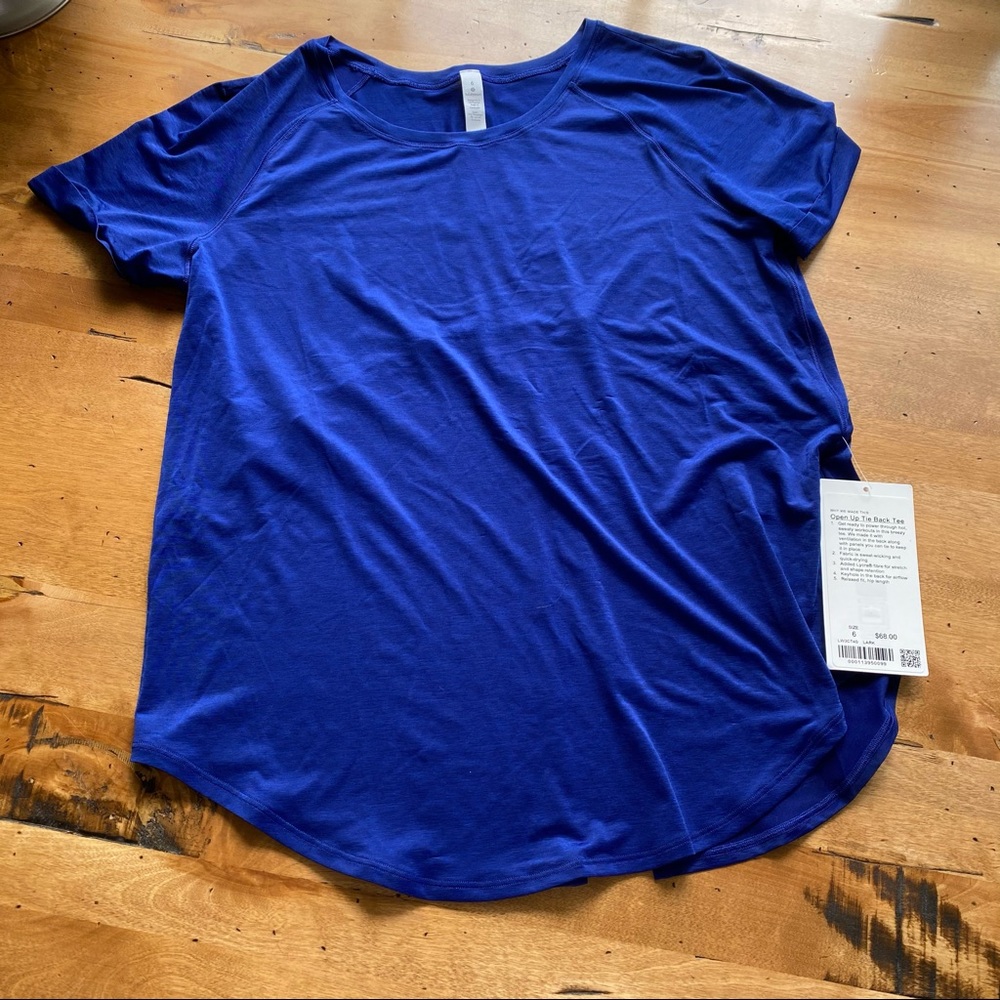NWT [6] Lululemon Iarkspur open up tie back tee